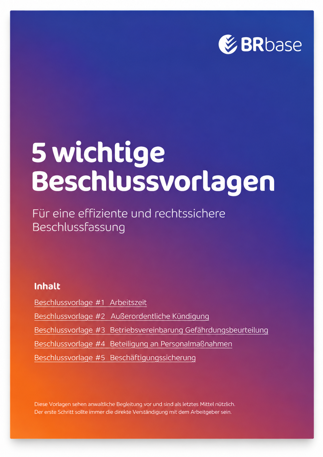 5 wichtige Beschlussvorlagen für Betriebsräte